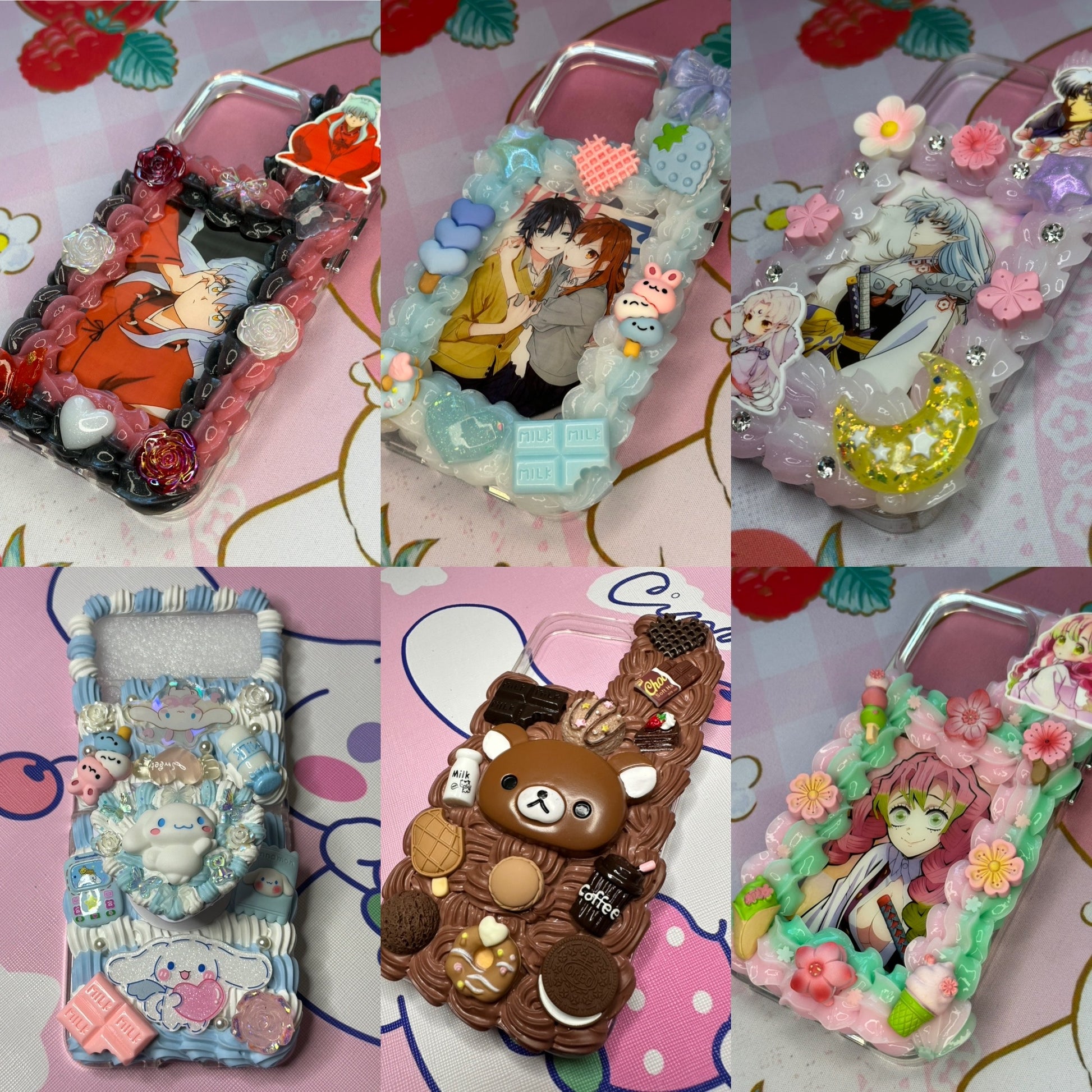 Custom Decoden Phone Case Custom Kawaii Phone Case Decoden iPhone Case  Samsung Decoden Case Custom Pink Anime Phone Case Resin Phone Case -   Denmark